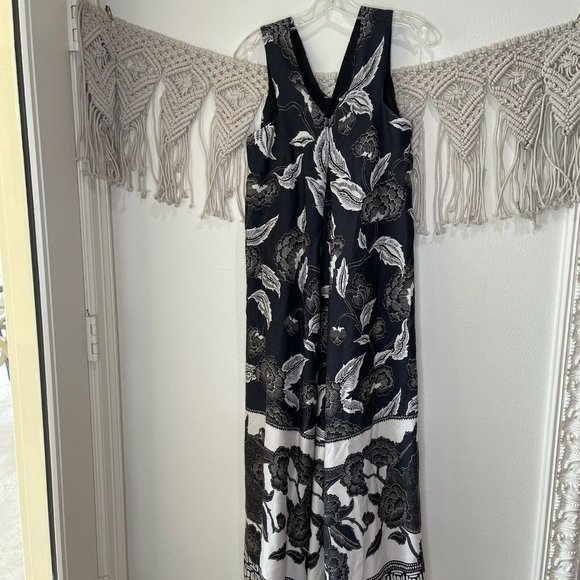 Anthropologie Floreat Soha Black and White Floral Maxi Dress Size Small S - Picture 3 of 8